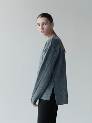 SUPER WASH WOOL SWEATER GY