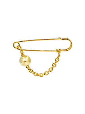 CHUNKY-BALL POINT BROOCH_GOLD