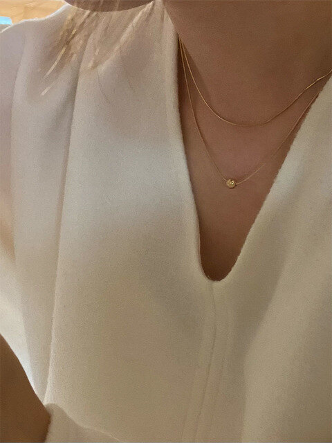 주얼리 - 베흐트 (verte) - [단독][set][925 silver] bondir necklace (ball type)(2 color) + moyen necklace (2 color)