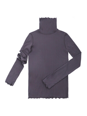 TURTLE NECK TOP charcoal