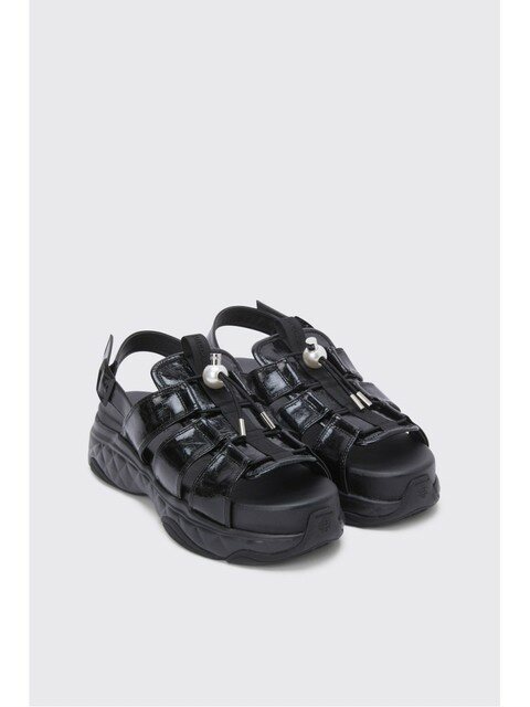 샌들 - 슈콤마보니 (SUECOMMA BONNIE) - Pearl stopper sandal(black)_DG2AM23017BLK