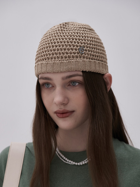 모자 - 엘리오티 (ELLIOTI) - Sukashi Short Beanie_Beige