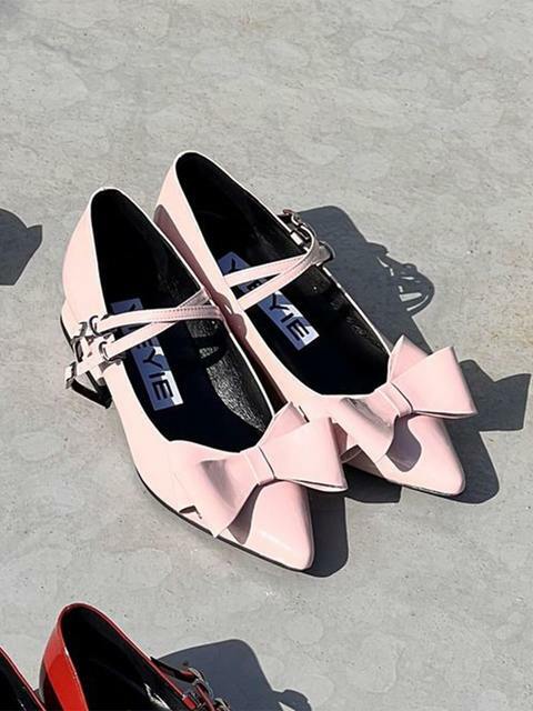 플랫슈즈 - 이에이에 (yieyie) - Y.13 Daisy Mary-Jane Flats / Y.13-F32 / GLOSSY SKIN