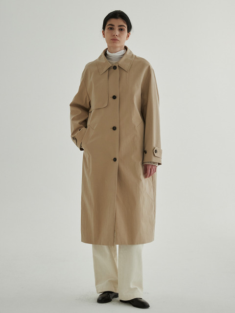 아우터 - 스텝어라운드 (STEP AROUND) - Mac Trench Coat (Beige)