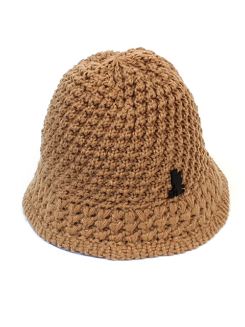 모자,모자 - 유니버셜 케미스트리 (Universal chemistry) - Onetone Beige Knit Bucket Hat 버킷햇