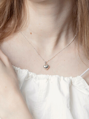 925 Silver Heart Ball Necklace