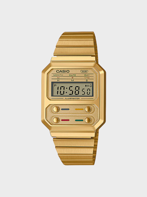 CASIO 카시오 A100WEG-9A 공용 메탈밴드 손목시계
