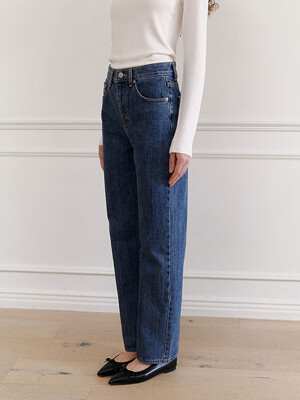 Kaihara fabric straight jeans (Light blue, Mid blue)