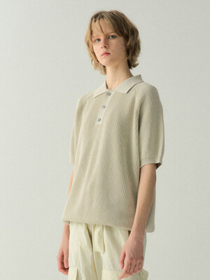 Semi Ballon Half Knit_Beige