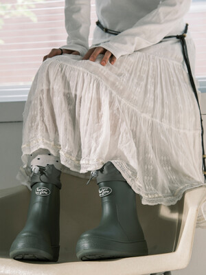 레인부츠 RE-RAIN SHIRRING BOOTS KHAKI