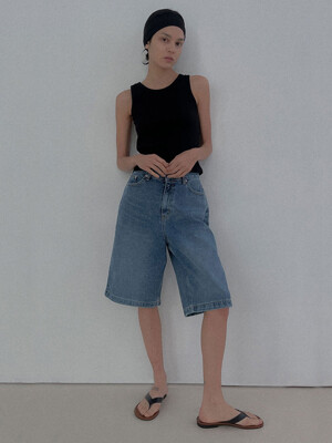 [24 SUMMER][SALT Label] DENIM BERMUDA PANTS