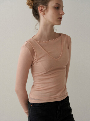 wool line layered top  (4colors)