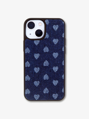 TEXTILE PHONE CASE [HEART]