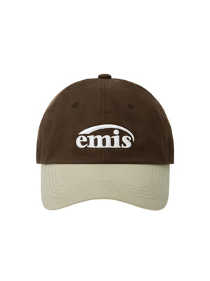 NEW LOGO MIX BALL CAP(RENEWAL)-BEIGE/BROWN