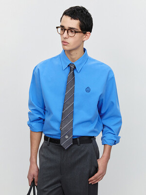 UNISEX CLASSIC BOYFRIEND SHIRT CERULEAN BLUE_M_UDSH5A103B2