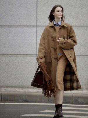 LACIE woolen reversible handmade coat_BEIGE