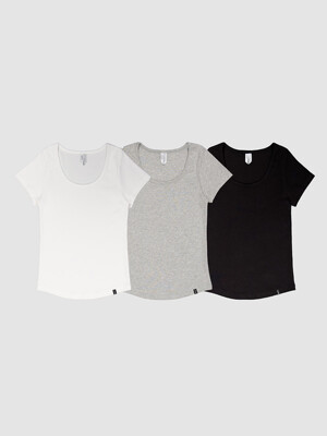 D. BASIC COTTON BABY ROUND-NECK TEE - 3 COLOR
