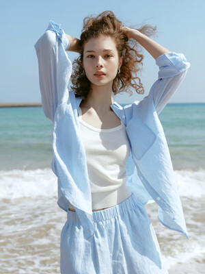 [단독]LONA overfit linen shirt_BLUE