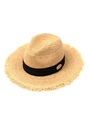 Gold Metal Natural Flat Fedora