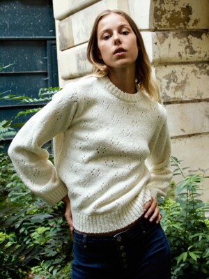 Open-knit Wool Jumper_Ivory