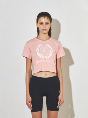 College Crop T-shirt (Salmon)