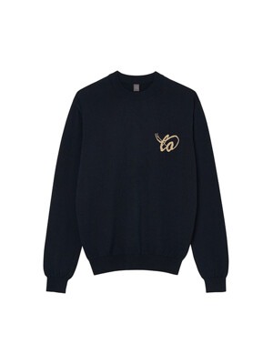 Logo Point Crewneck_Navy