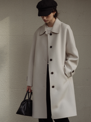 Handmade premium wool coat_Ivory