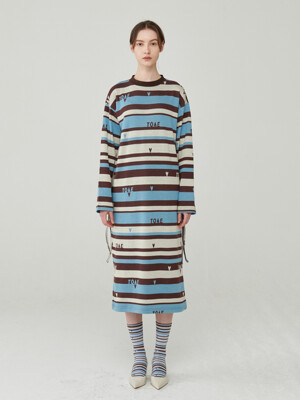 Stripe Loose-Fit Long Dress