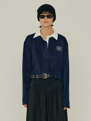 22FW_Hairy Rugby Crop Shirt (Navy)