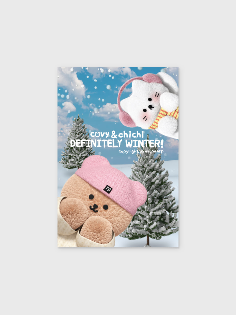 문구 - 어프어프 (EARP EARP) - SNOWY WINTER COVY AND CHICHI-BLUE(엽서)