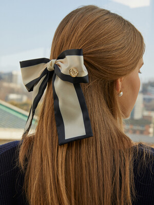 GOLD CLASSIC RIBBON HAIRPIN_IVORY