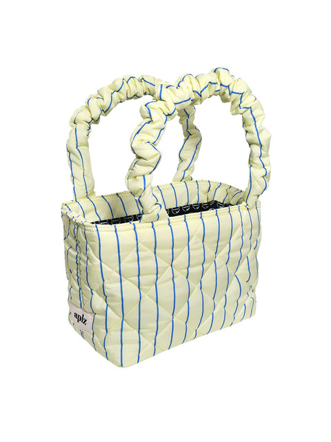 토트백 - 플리즈프로젝트    (PLZPROJECT) - QUILTING SHOPPER BAG, STRIPE YELLOW