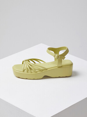 Knotted platform sandal(Champagne)