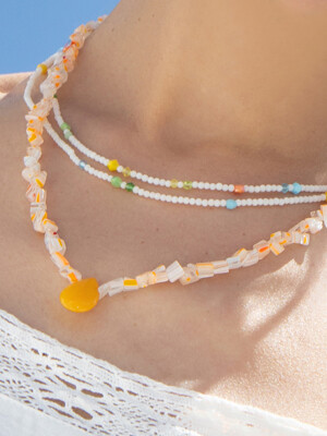 venezia glass necklace (YELLOW)
