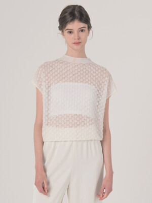 WED_Summer cloud knit top_WHITE