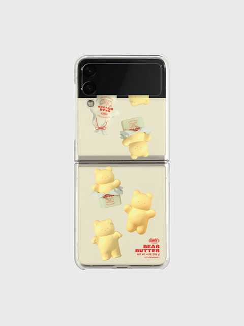 휴대폰/기기케이스 - 더나인몰 (theninemall) - pattern butter gummy Z플립 클리어하드케이스