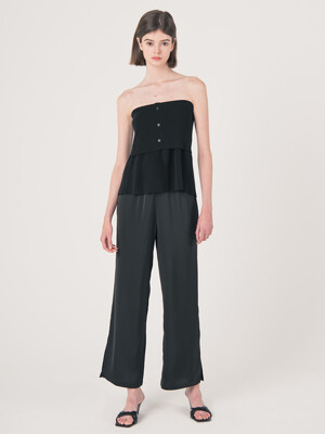 WED_Satin drape pants_BLACK