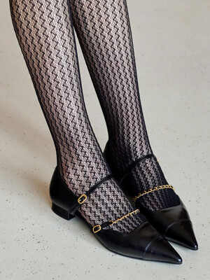 [단독]Daze Lace Stocking Black