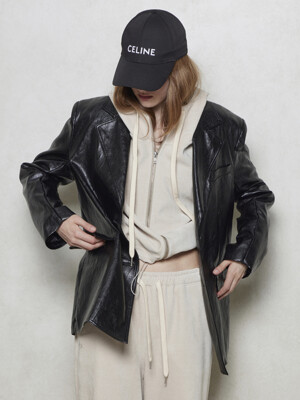 Hoody Coduroy Logo Jumper_Ecru