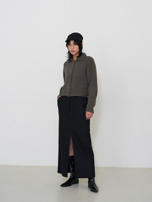 Wool Maxi Skirt Black