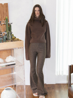 JUST KNIT PANTS brown