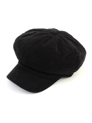 Belted Hard Washing Black Newsboy Cap 뉴스보이캡