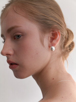 OVAL STUD EARRING_M