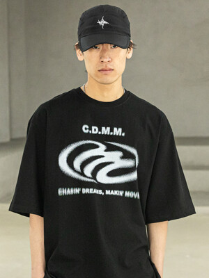 CDMM REAL OVERSIZED SHORT T-SHIRTS MSFTS003-BK