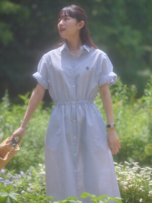 Stripe Half Shirts Ops_2color