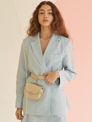 [리퍼브]Linen Belted Blazer