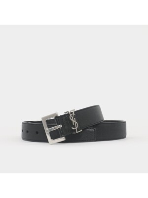 생로랑 25SS 모노그램 YSL로고 3CM 레더 남성 벨트 634440 BRM0E 1000