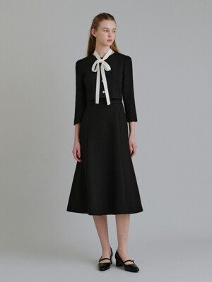 MERRY TIE DRESS_BLACK