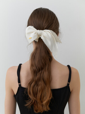 Carry Barrette Pleats Ribbon Scrunchie