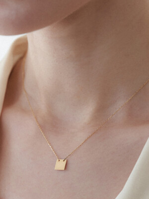 [Mamre]14k Square chain necklace
